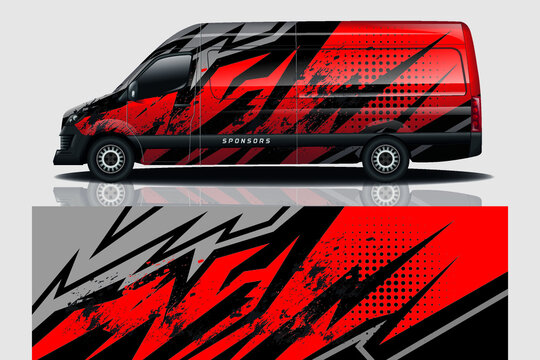 car decal wrap design vector