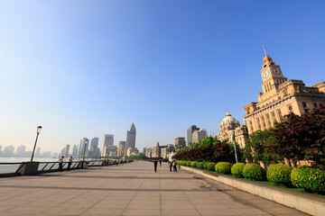 Naklejka na ściany i meble Architectural scenery of Shanghai Bund, China