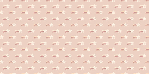 Shooting stars seamless repeat pattern background.