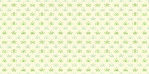 Green lotus seamless repeat pattern background vector.