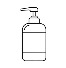 Black flat antiseptic sanitizer icon on white background