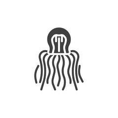 Jellyfish animal line icon. linear style sign for mobile concept and web design. Jellyfish outline vector icon. Symbol, logo illustration. Vector graphics