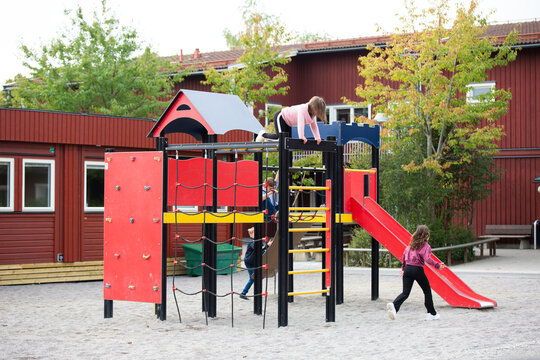 Children playing on playground
