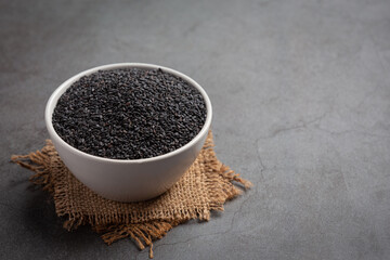 black sesame on dark background