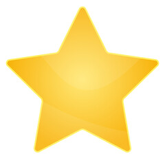 Star icon. Vector golden isolated star. Feedback concept