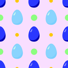 Easter pattern, colorful eggs in a row
