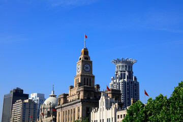 Fototapeta premium Architectural scenery of Shanghai Bund, China