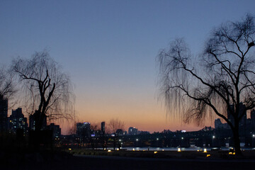 한강 노들섬에서 촬영한 노을사진