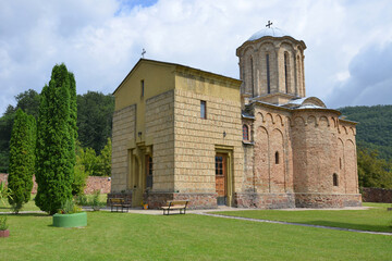 Fototapeta na wymiar Serbian Orthodox Christian Monastery Sisojevac, Serbia