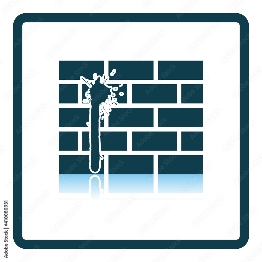 Canvas Prints blood on brick wall icon