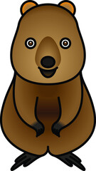 A Western Australian quokka with a smile.