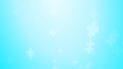 Medical health blue cross pattern background. Abstract healthcare technology and science concept.
