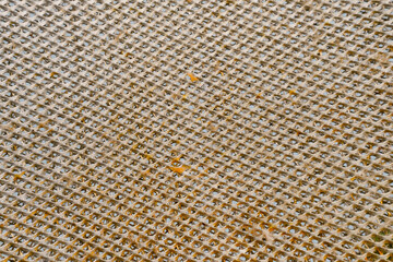 close up of dirty kitchen hood filter