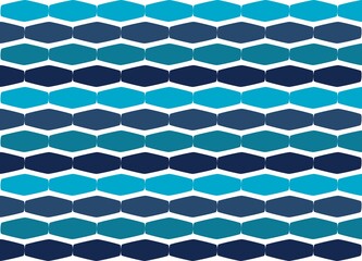 Pattern of geometric stripes in different shades of blue for textiles and paper