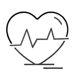 heart icon pulse graphic logo
