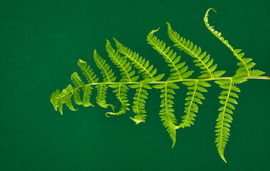 isolated twig of fern