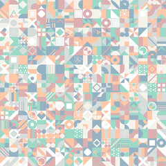 Decorative ornament of geometric shapes. Colorful geometric pattern background