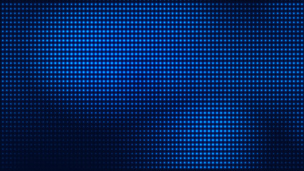 Dot blue pattern screen led light gradient texture background. Abstract  technology big data digital background. 3d rendering.