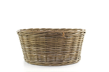 Obraz premium wicker basket isolated on white