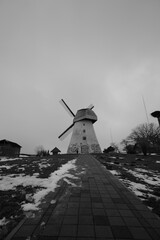 windmill in the evening