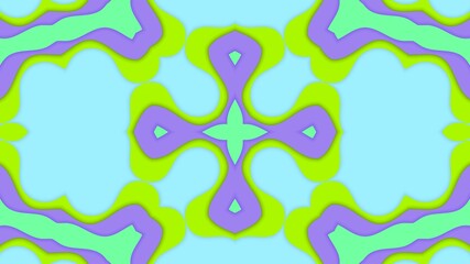 Beautiful abstract symmetrical ornament with 3D drop shadow shapes background design