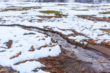 Valley of Geysers Haukadalur in the south of Iceland.