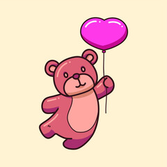 Cute Teddy Bear Fall in Love