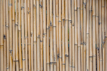 Background of decorative old bamboo wood fence