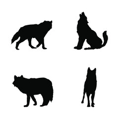 Wolf silhouette vector . Eps 