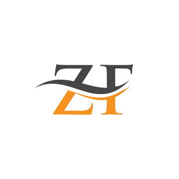Initial linked letter ZF logo design. Modern letter ZF logo design vector with modern trendy