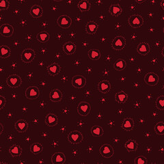 Tiny Hearts seamless pattern. Colorful red hearts. Love. Valentine's Day background.
