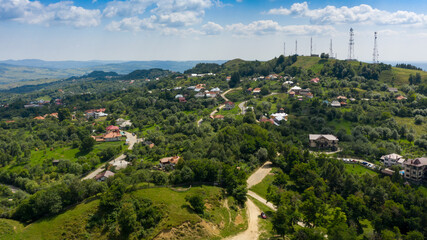 View towards Matau Hill (Dealul Mățău), the highest hill in Romania (1017 m), according to some...