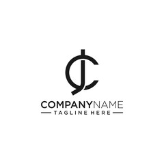 Modern initials JC abstract logo design. Simple, professional and luxurious.