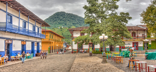 Jardin, Antioquia, Colombia - HDR Image - obrazy, fototapety, plakaty