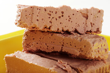 Traditional Turkish halva. Food background.