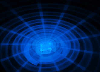 Technological textured background. 3D Fractal graphics. Science and technology concept.