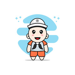 Plakat Cute kids character wearing sailor costume.
