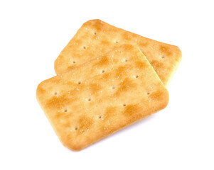Crispy cracker isolated on white background