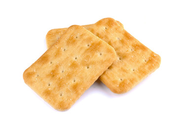 Crispy cracker isolated on white background