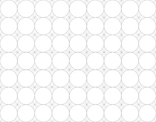 Geometric seamless pattern. Vector background with abstract line and circle texture. Decorative design element