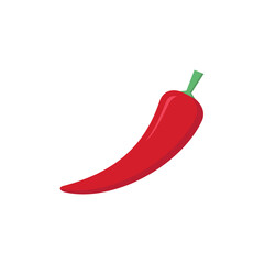 Chili pepper on white background flat design vector
