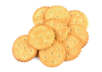 Crispy cracker isolated on white background
