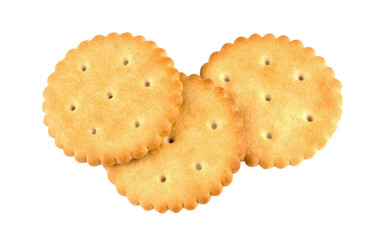 Crispy cracker isolated on white background