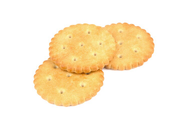 Crispy cracker isolated on white background