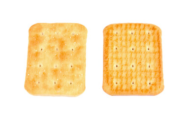 Crispy cracker isolated on white background