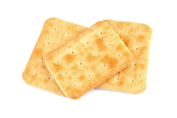 Crispy cracker isolated on white background
