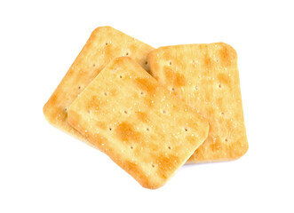 Crispy cracker isolated on white background