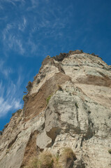Cliff in Cape Kidnappers Gannet Reserve. North Island. New Zealand.