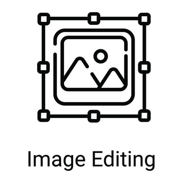 image editing vector line icon isolated on white background
