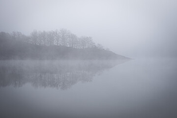 Foggy lake